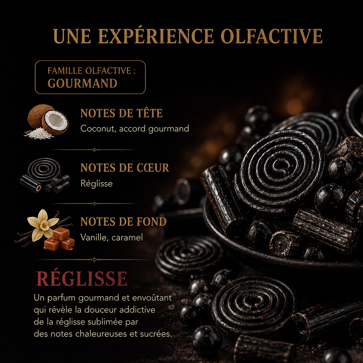 Fondant parfumé Réglisse Bakonette Bakougie — notes de vanille et caramel