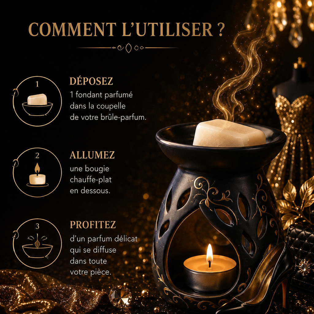 Fondant parfumé Robe de soirée Bakonette de luxe Bakougie utilisé avec un brûle-parfum