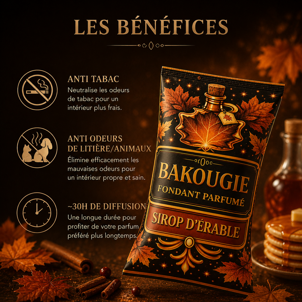 Fondant parfumé Sirop d’érable Bakonette Bakougie — ambiance chaleureuse et gourmande