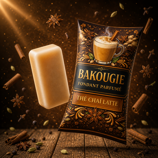 Fondant parfumé thé chaï latte Bakougie en cire végétale senteur gourmande épicée