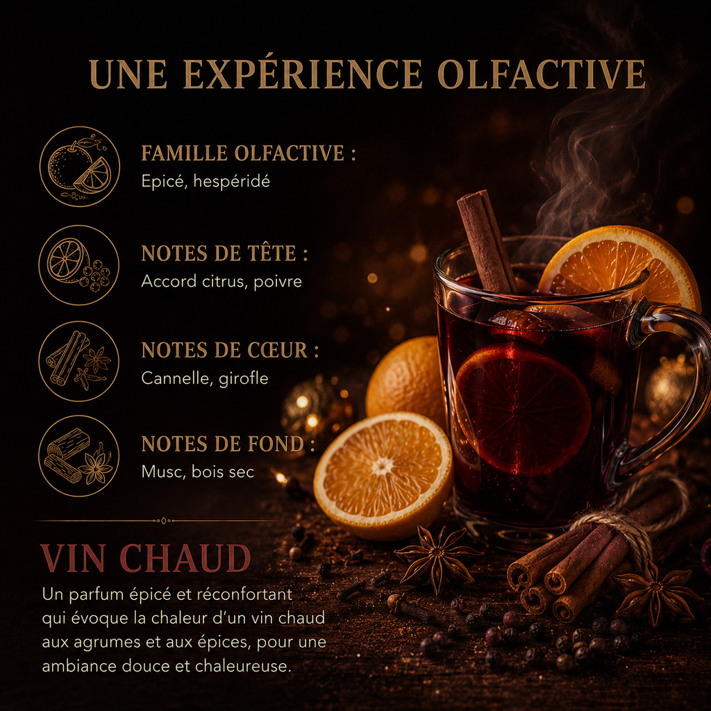Fondant parfumé Vin chaud Bakonette Bakougie — notes de cannelle, orange et épices