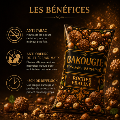 Fondant parfumé rocher praliné anti odeur maison longue diffusion chocolat praliné