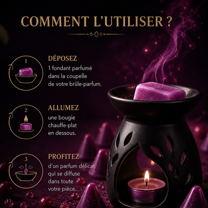 Galet parfumé Cuberdon pour brûle parfum cire végétale parfum sucré fruité ambiance cocooning maison