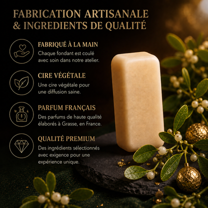 Galet parfumé gui artisanal en cire végétale parfum d’intérieur longue diffusion parfum floral doux et élégant