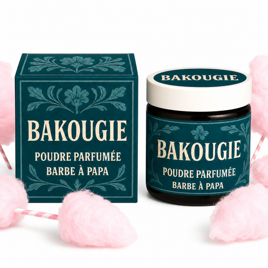 Poudre parfumée Barbe à papa Bakougie pour aspirateur et poubelle