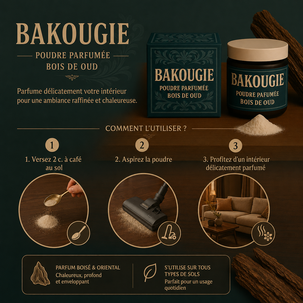 Poudre parfumée Bois de Oud Bakougie — vue complémentaire 5
