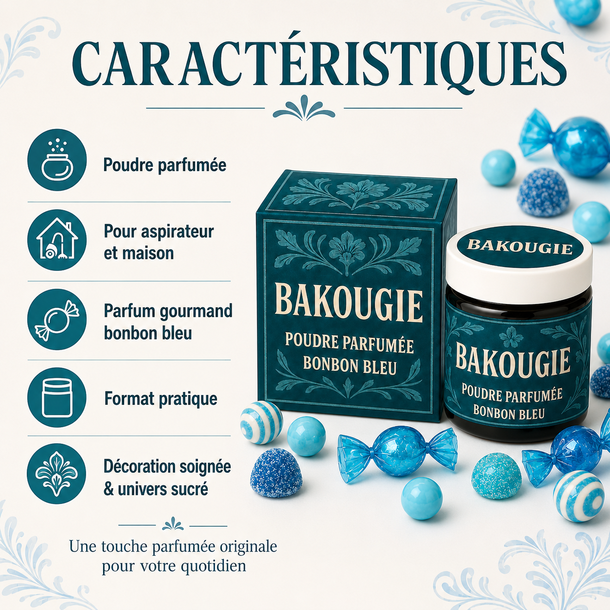 Poudre parfumée Bonbon bleu Bakougie — vue complémentaire 5