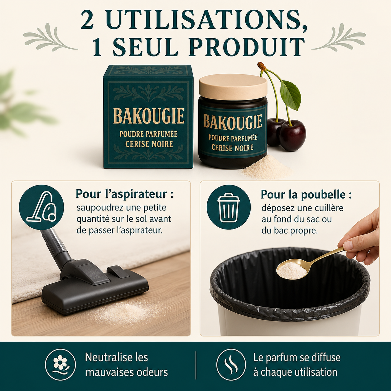 Poudre parfumée Cerise noire Bakougie — vue complémentaire 4