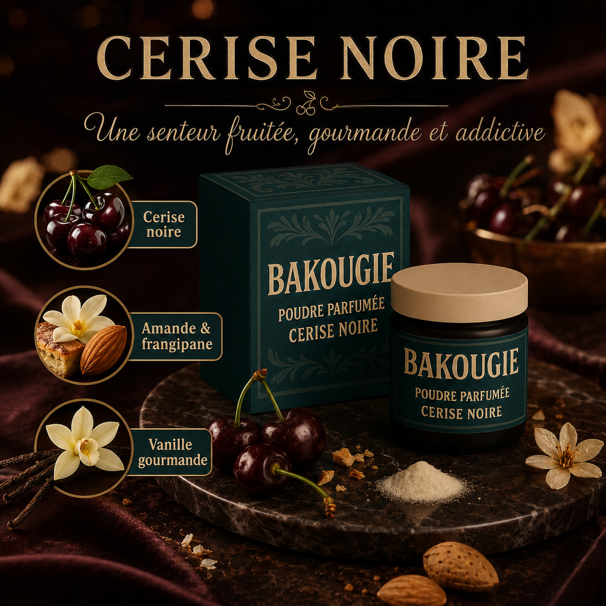Poudre parfumée Cerise noire Bakougie — vue complémentaire 8