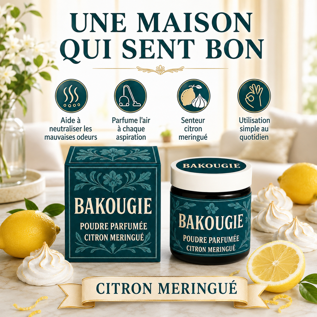 Poudre parfumée Citron meringué Bakougie — vue complémentaire 2