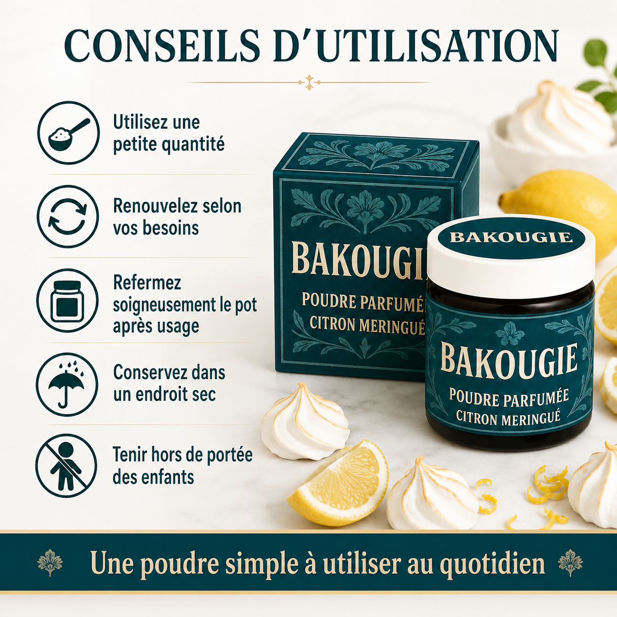 Poudre parfumée Citron meringué Bakougie — vue complémentaire 6