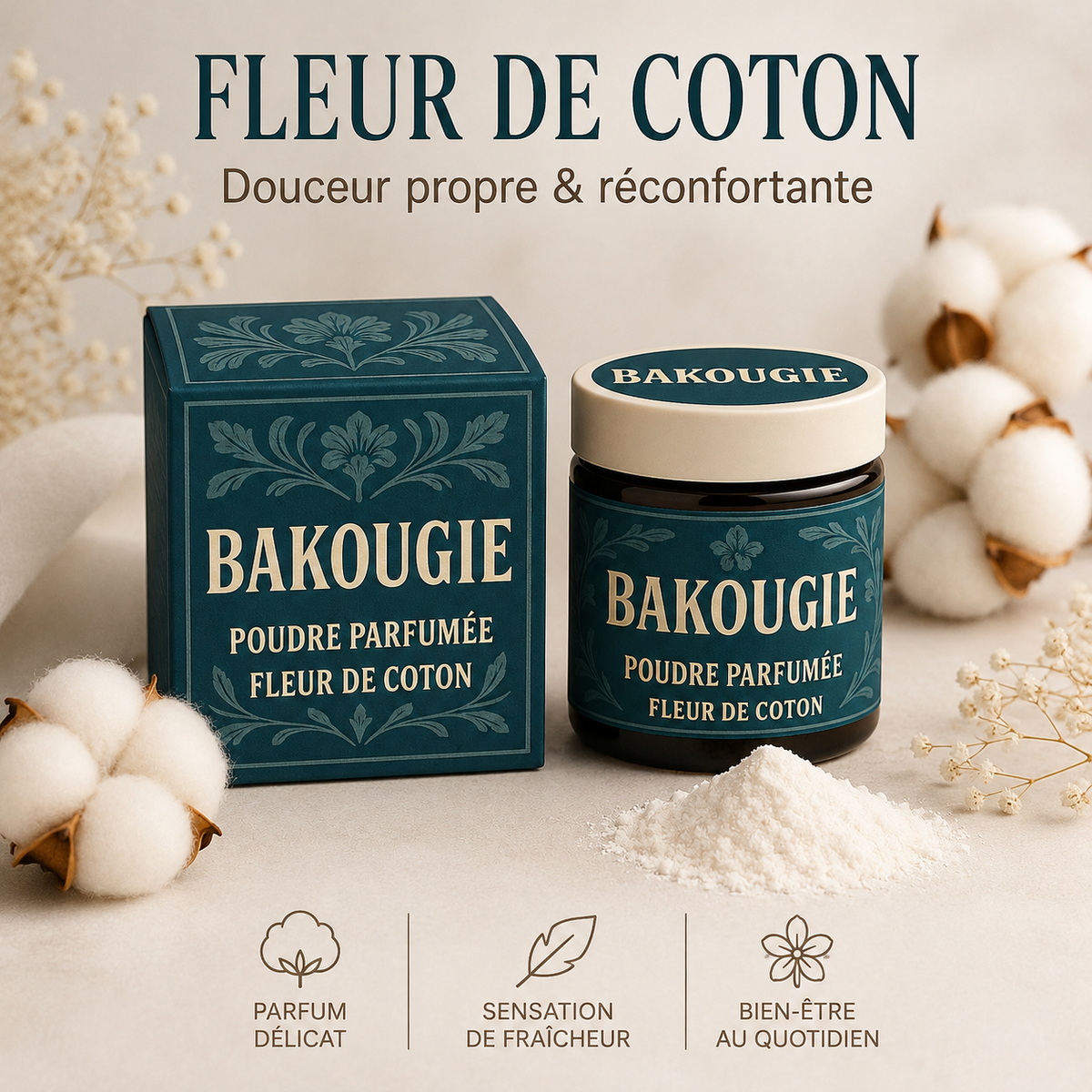 Poudre parfumée Fleur de coton Bakougie — vue complémentaire 3