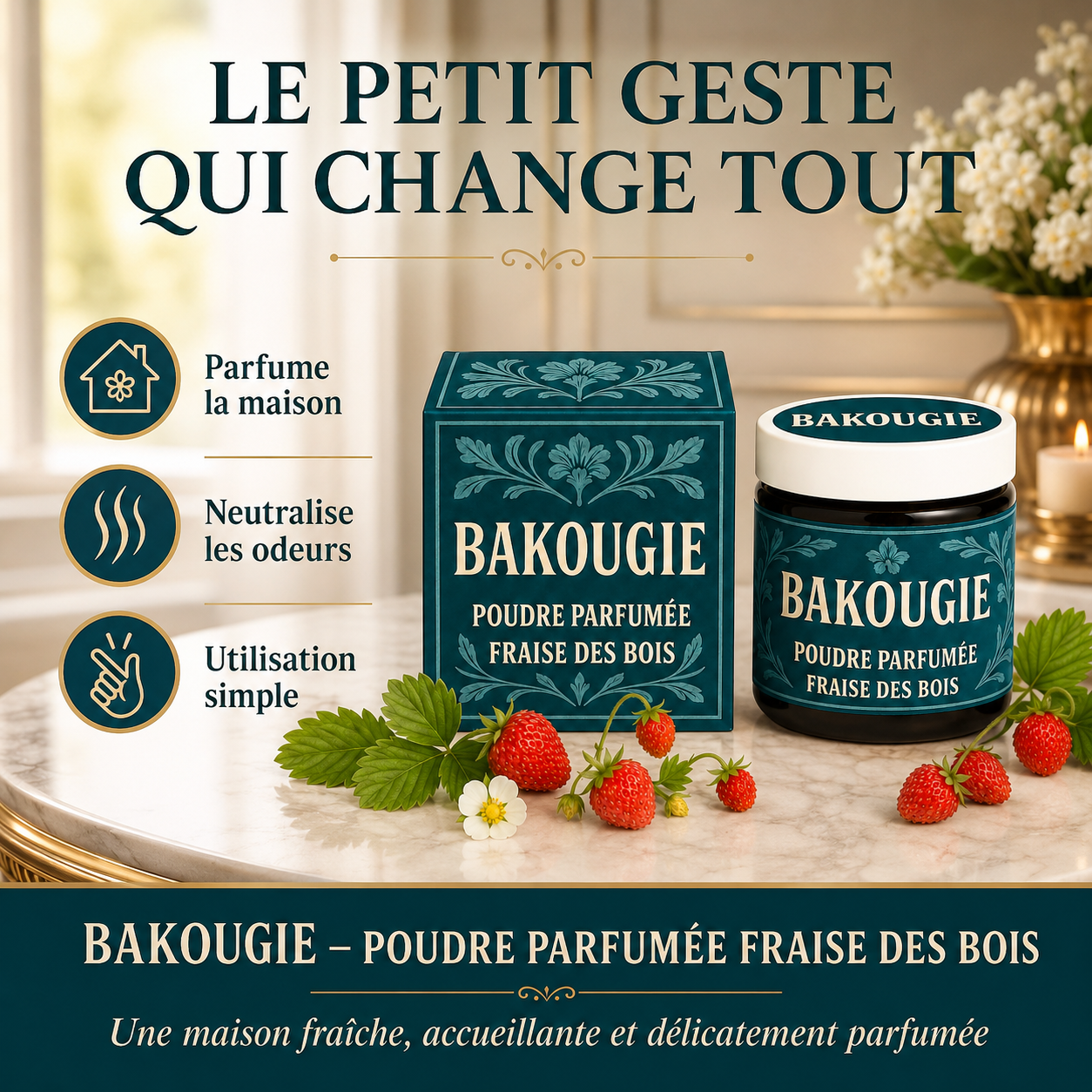 Poudre parfumée Fraise des bois Bakougie — vue complémentaire 6
