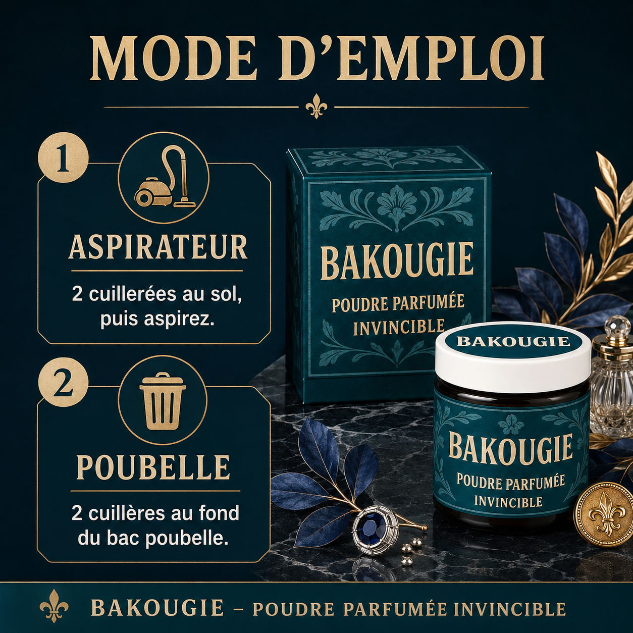 Poudre parfumée Invincible luxe masculin Bakougie — vue complémentaire 4