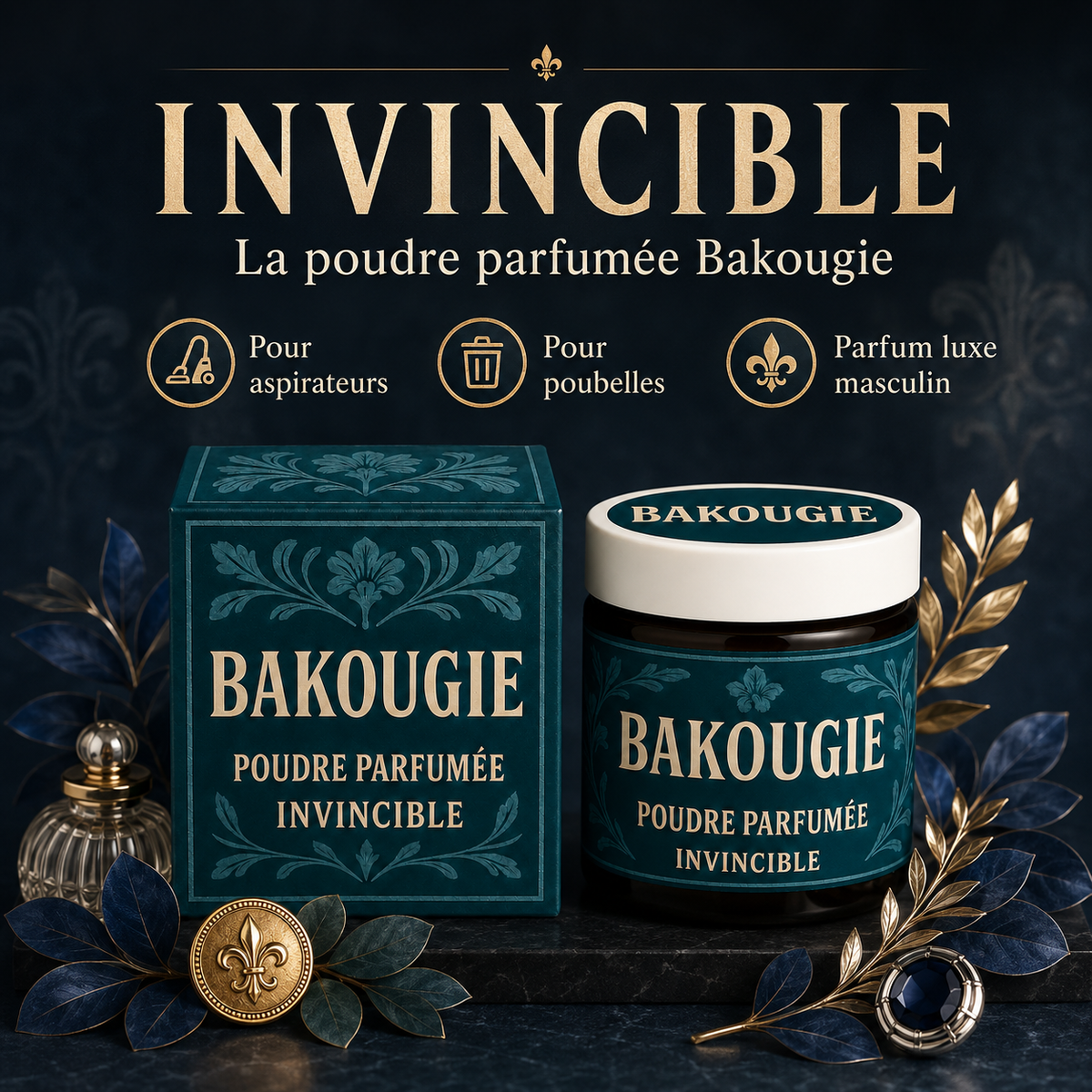 Poudre parfumée Invincible luxe masculin Bakougie — vue complémentaire 8