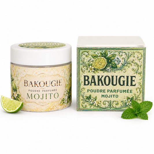 Poudre parfumée Mojito Bakougie pour aspirateur et poubelle