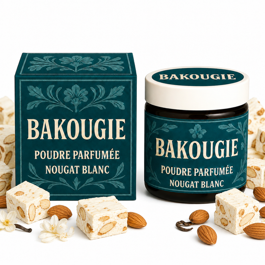 Poudre parfumée Nougat blanc Bakougie pour aspirateur et poubelle