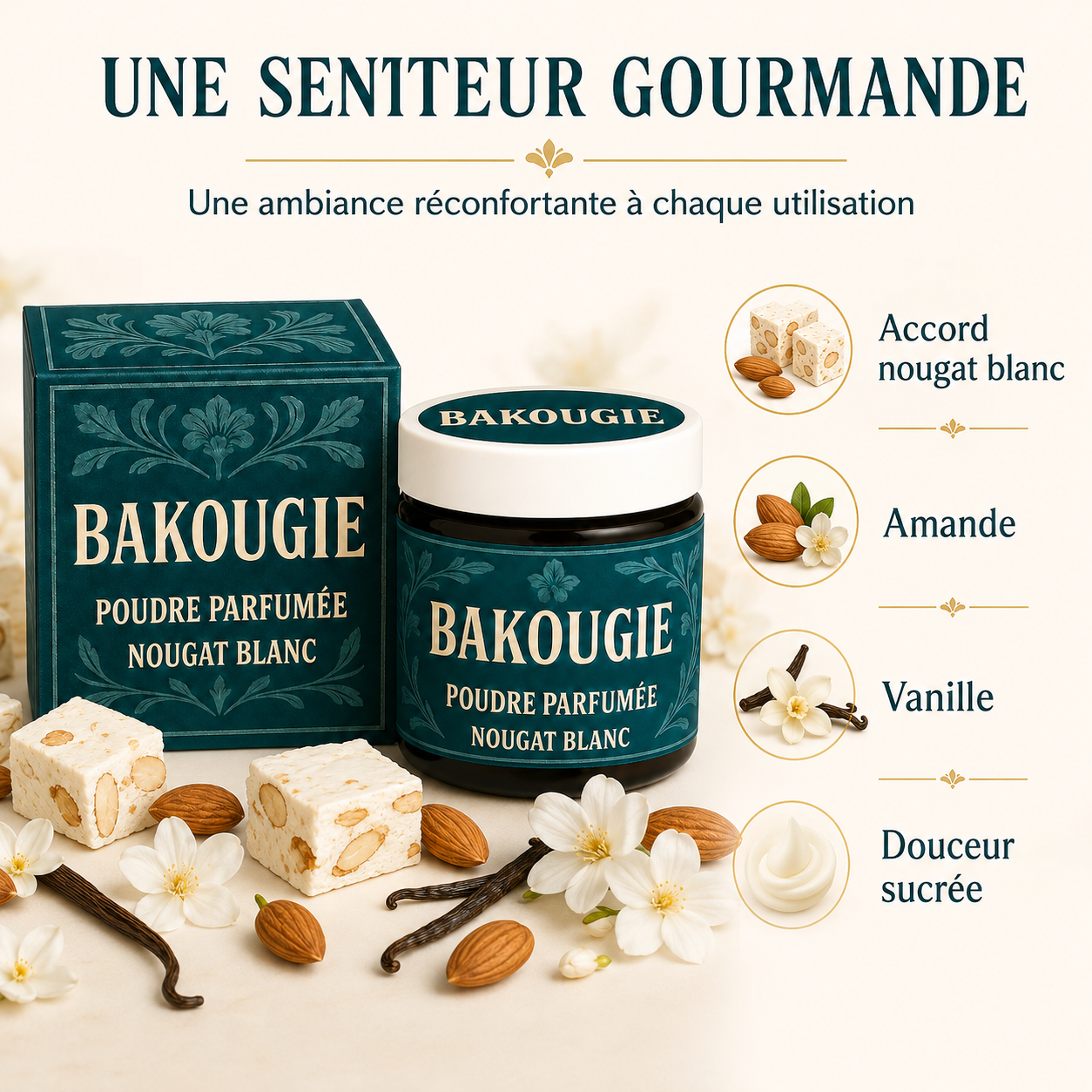 Poudre parfumée Nougat blanc Bakougie — vue complémentaire 4