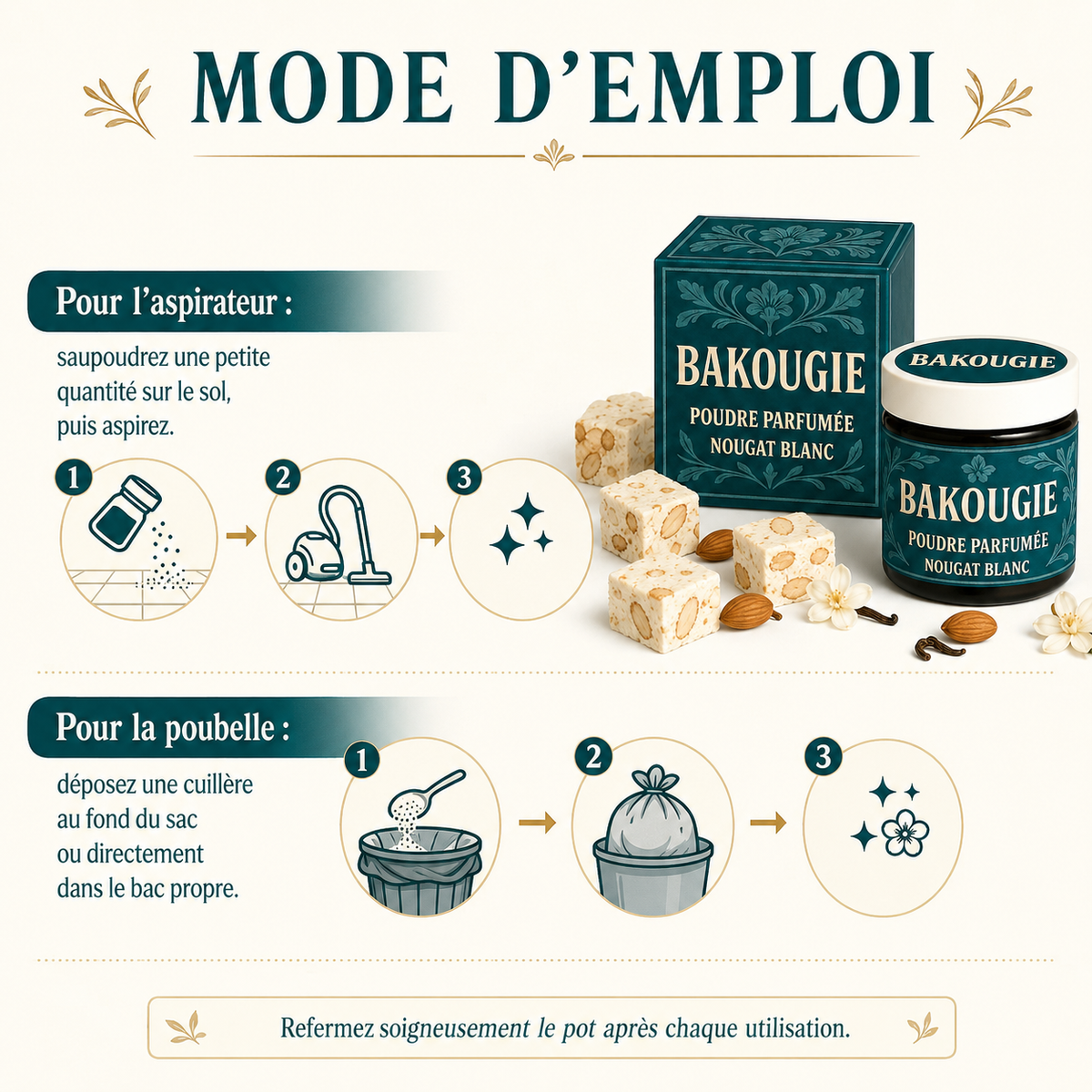 Poudre parfumée Nougat blanc Bakougie — vue complémentaire 8