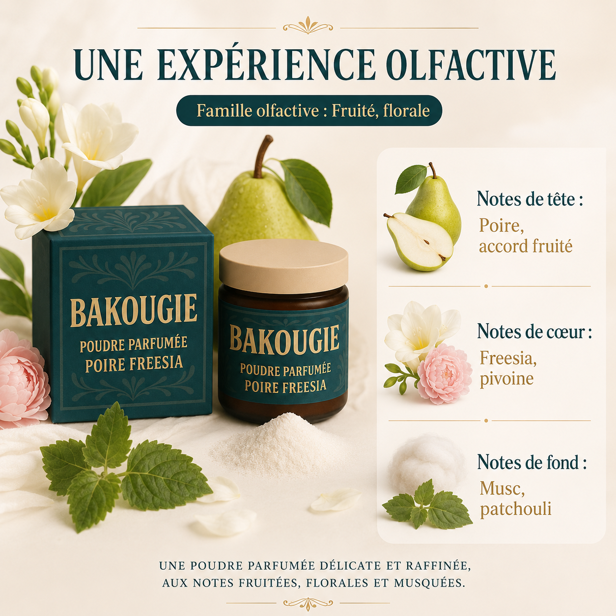 Poudre parfumée Poire freesia Bakougie — vue complémentaire 3