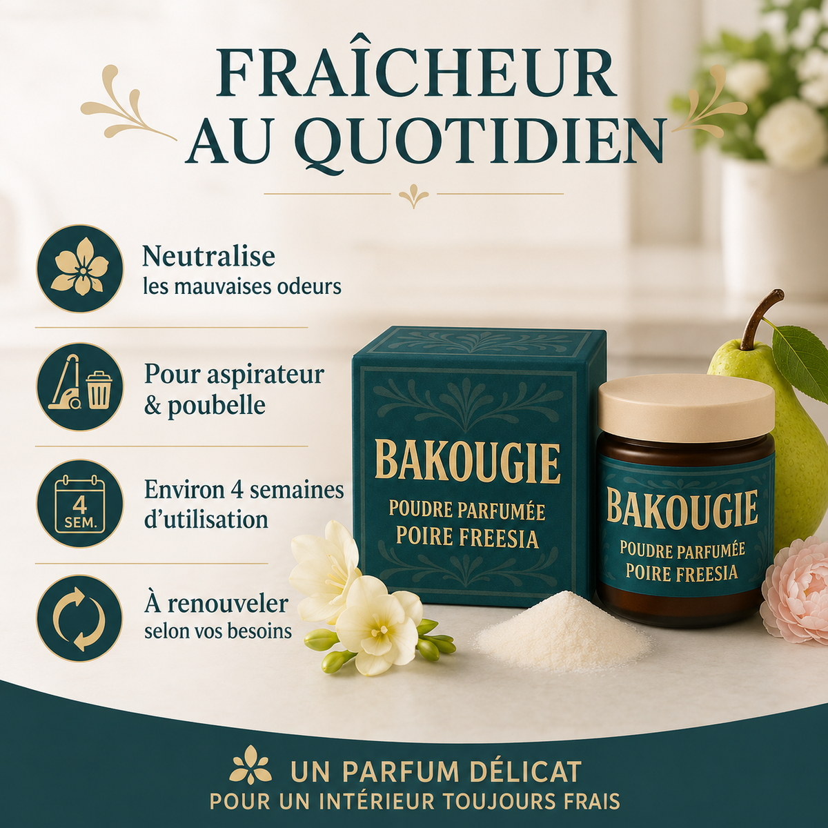 Poudre parfumée Poire freesia Bakougie — vue complémentaire 7