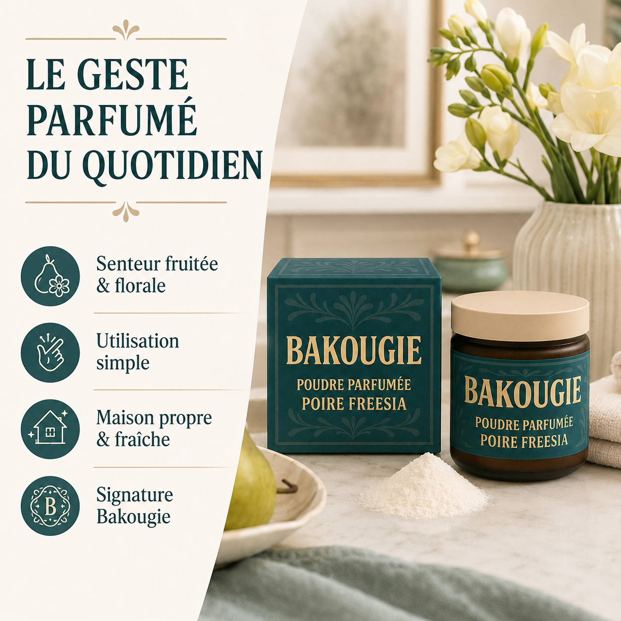 Poudre parfumée Poire freesia Bakougie — vue complémentaire 8