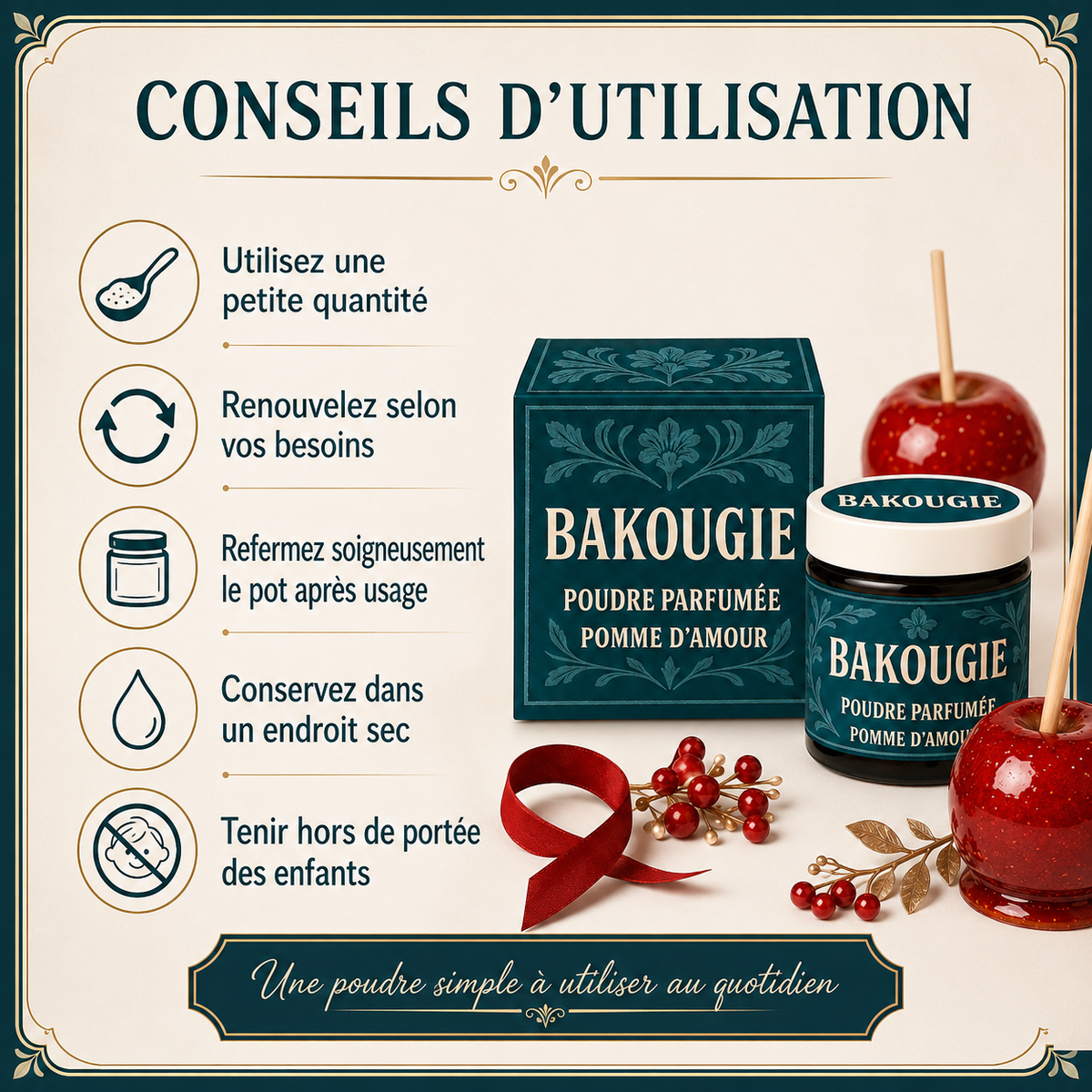 Poudre parfumée Pomme d’amour Bakougie — vue complémentaire 5