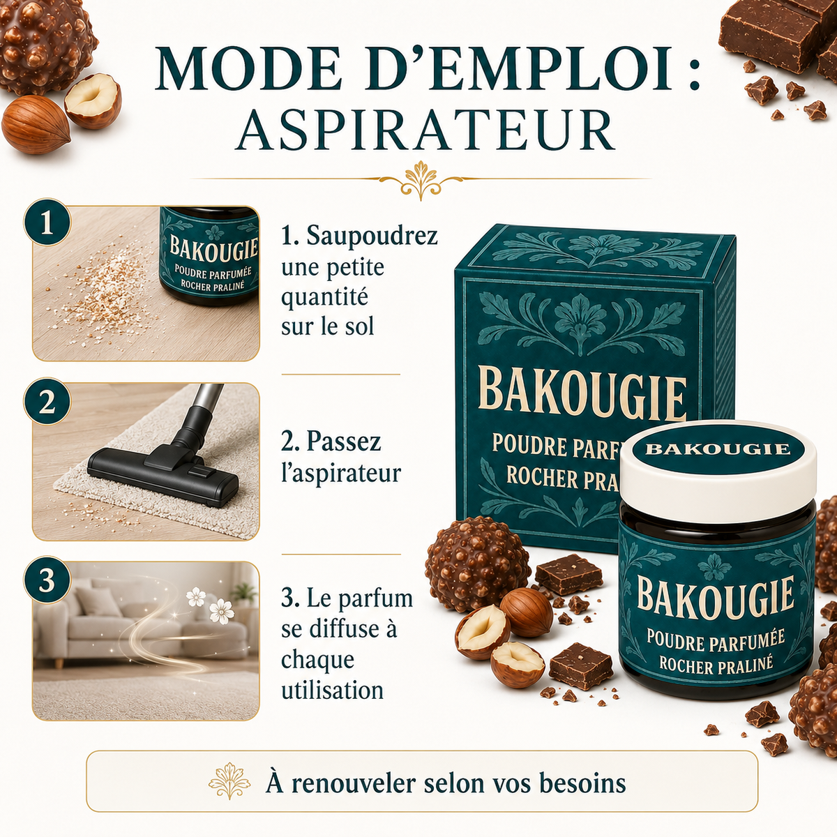 Poudre parfumée Rocher praliné Bakougie — vue complémentaire 5