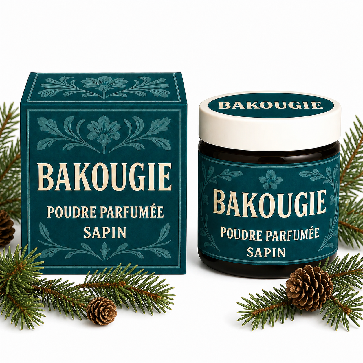 Poudre parfumée Sapin Bakougie pour aspirateur et poubelle