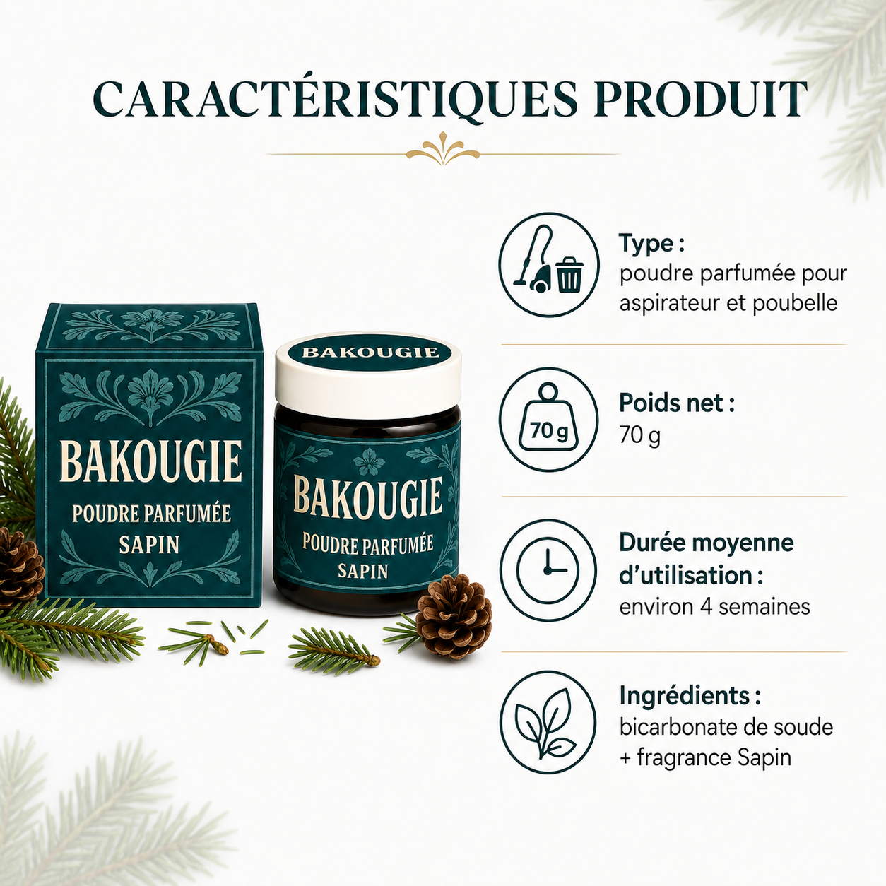 Poudre parfumée Sapin Bakougie — vue complémentaire 3