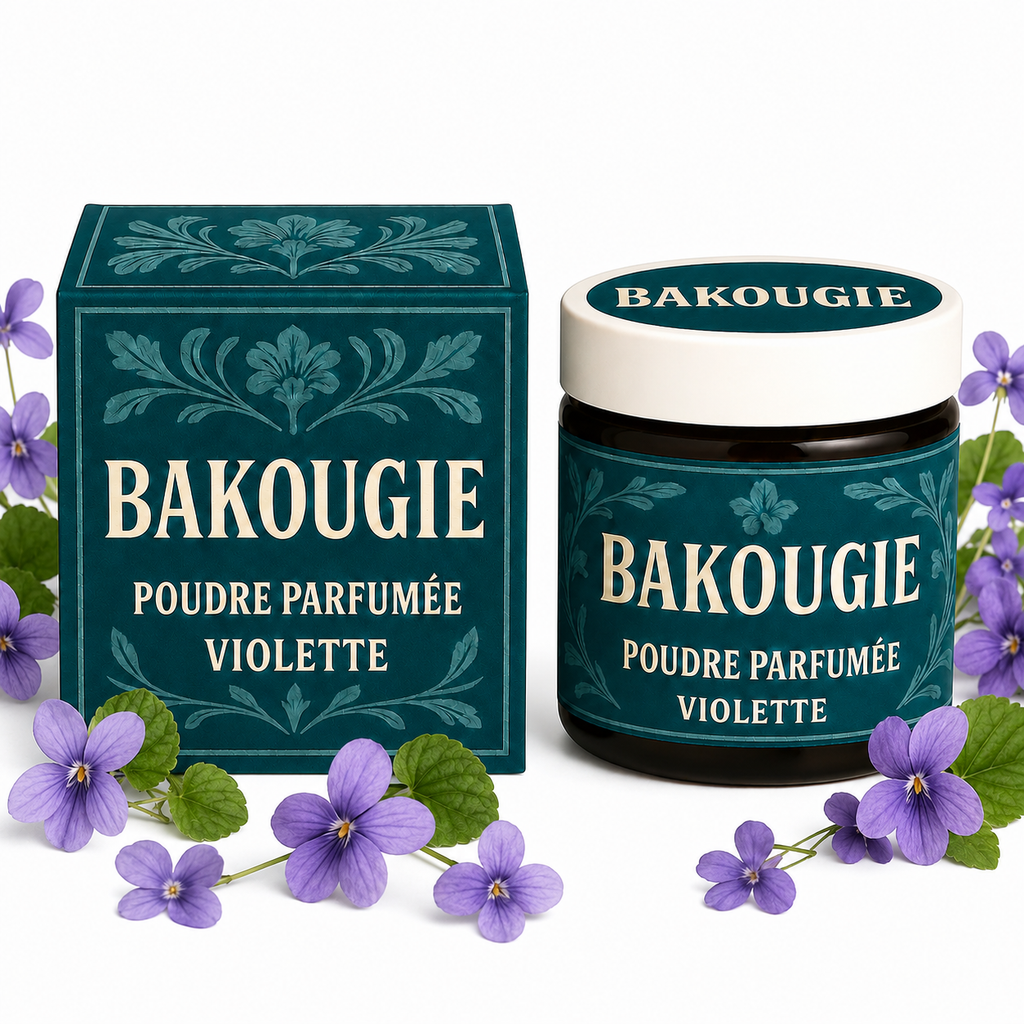 Poudre parfumée Violette Bakougie pour aspirateur et poubelle