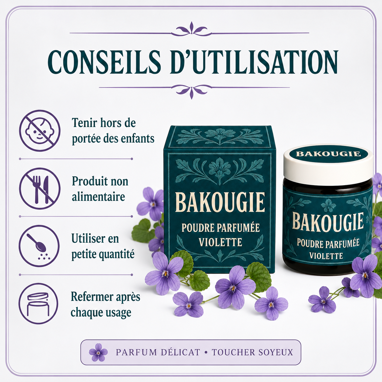 Poudre parfumée Violette Bakougie — vue complémentaire 5