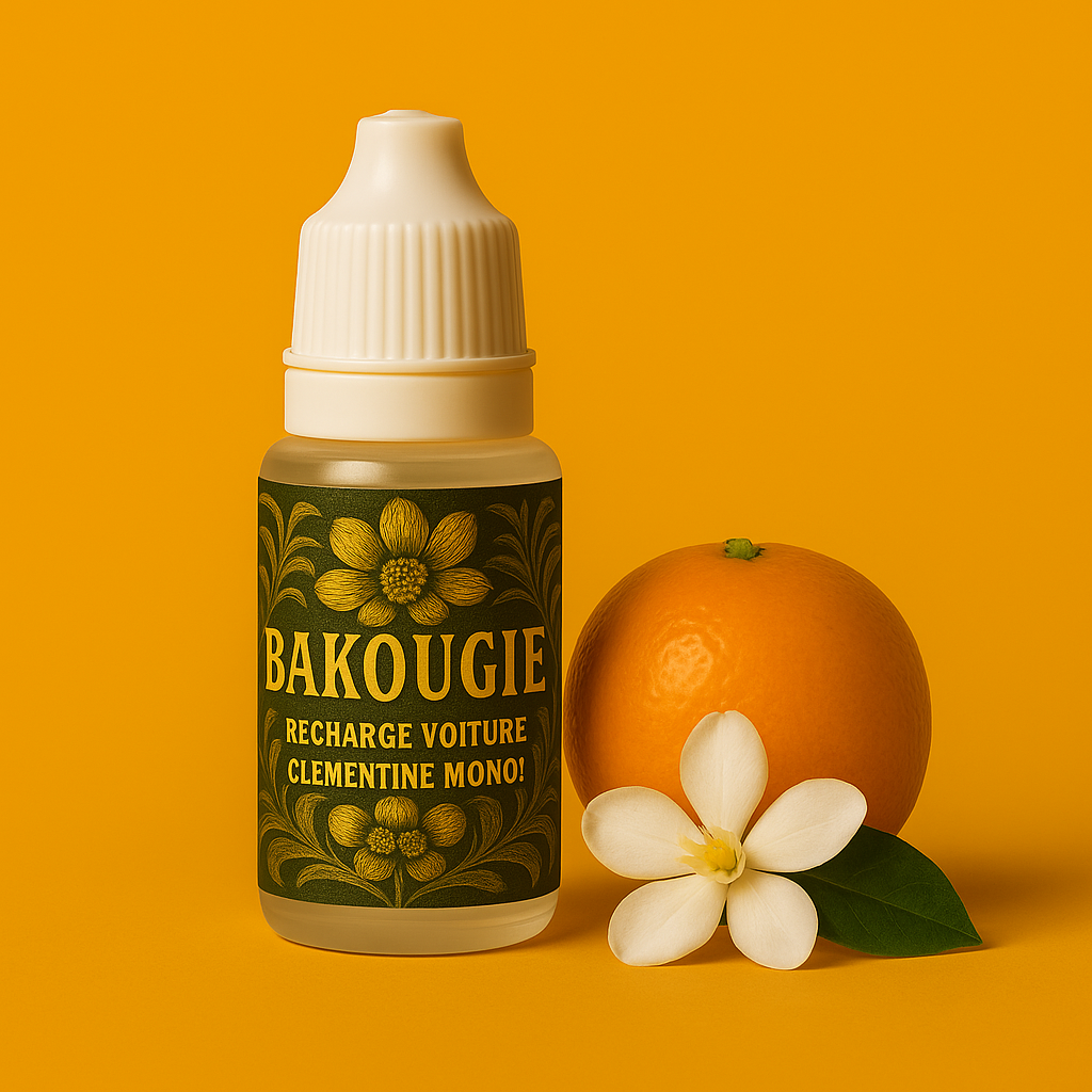 Recharge pour diffuseur voiture parfum Clémentine monoï Bakougie
