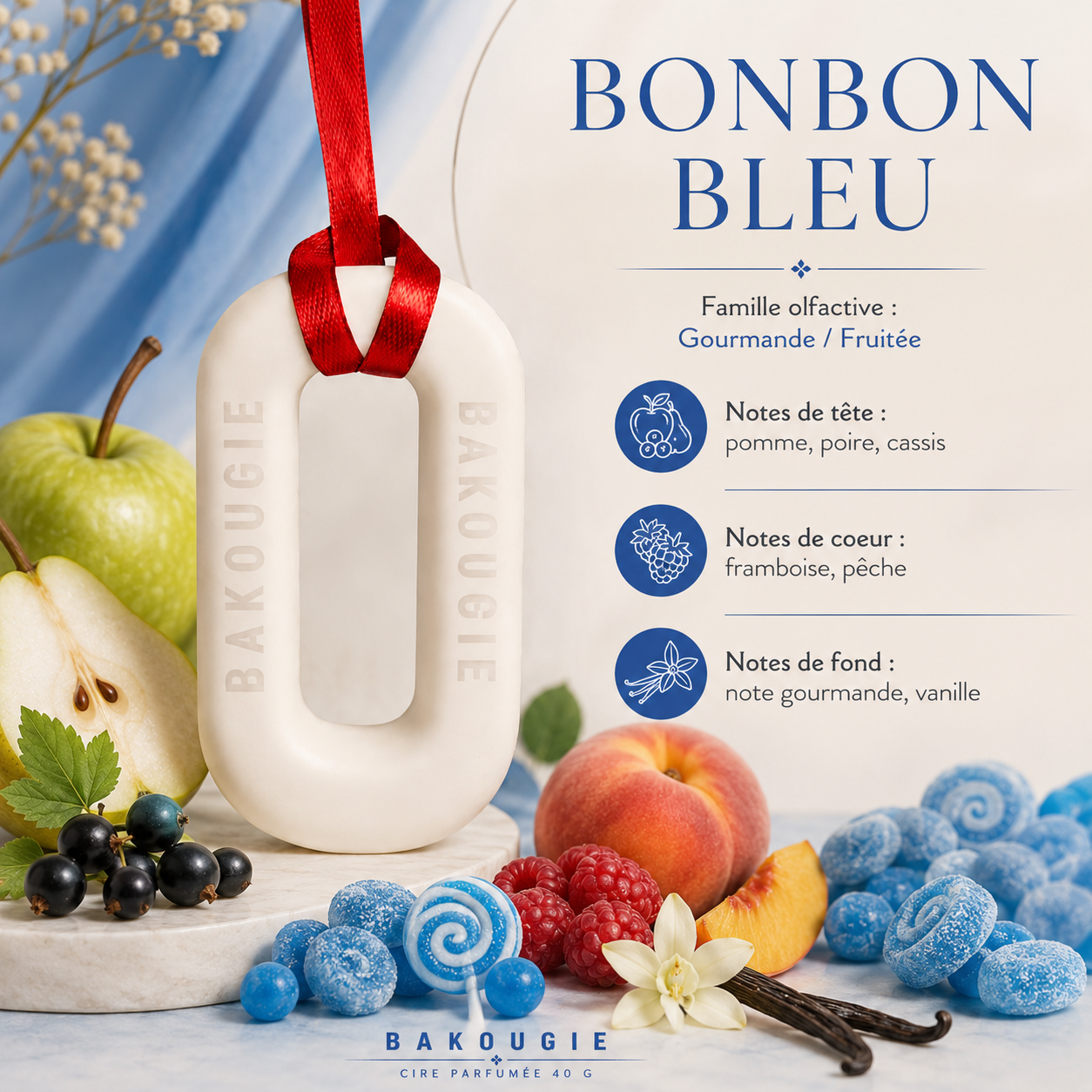 Suspension parfumée Bonbon bleu Bakougie — vue complémentaire 7