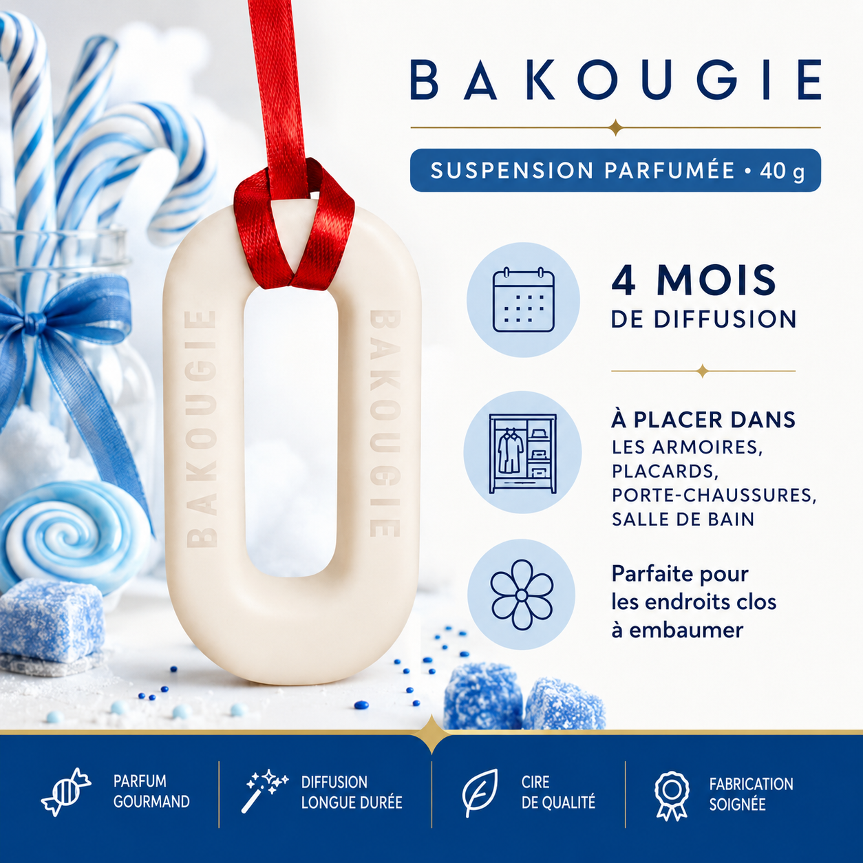 Suspension parfumée Bonbon bleu Bakougie — vue complémentaire 8