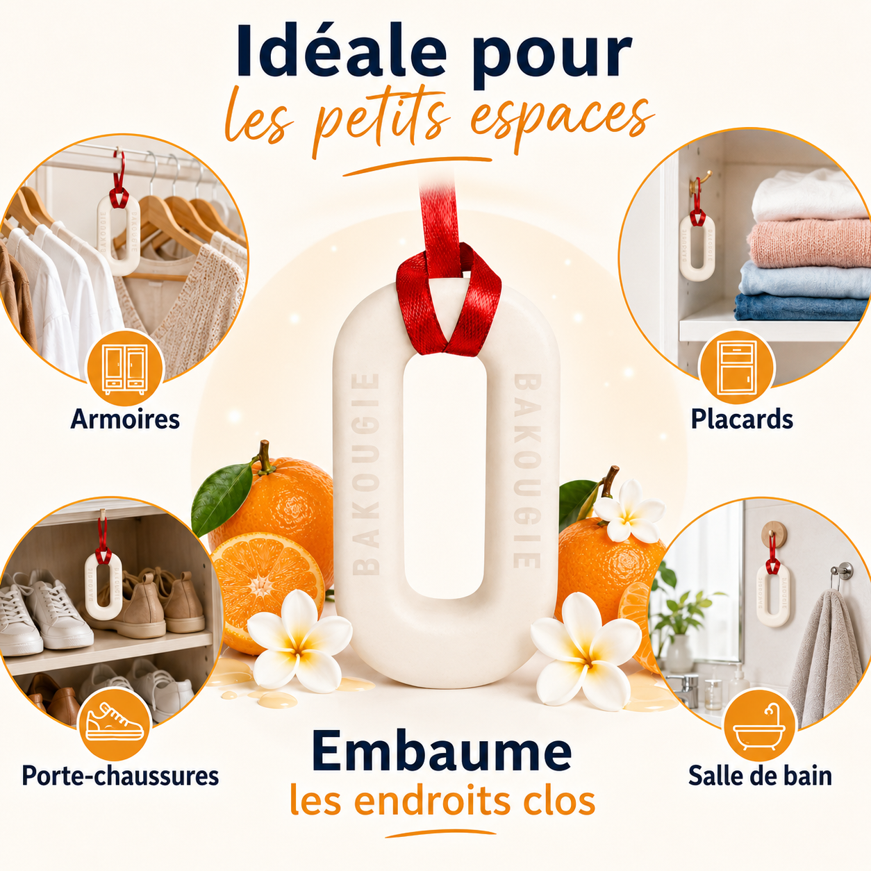 Suspension parfumée Clémentine monoï Bakougie — vue complémentaire 3