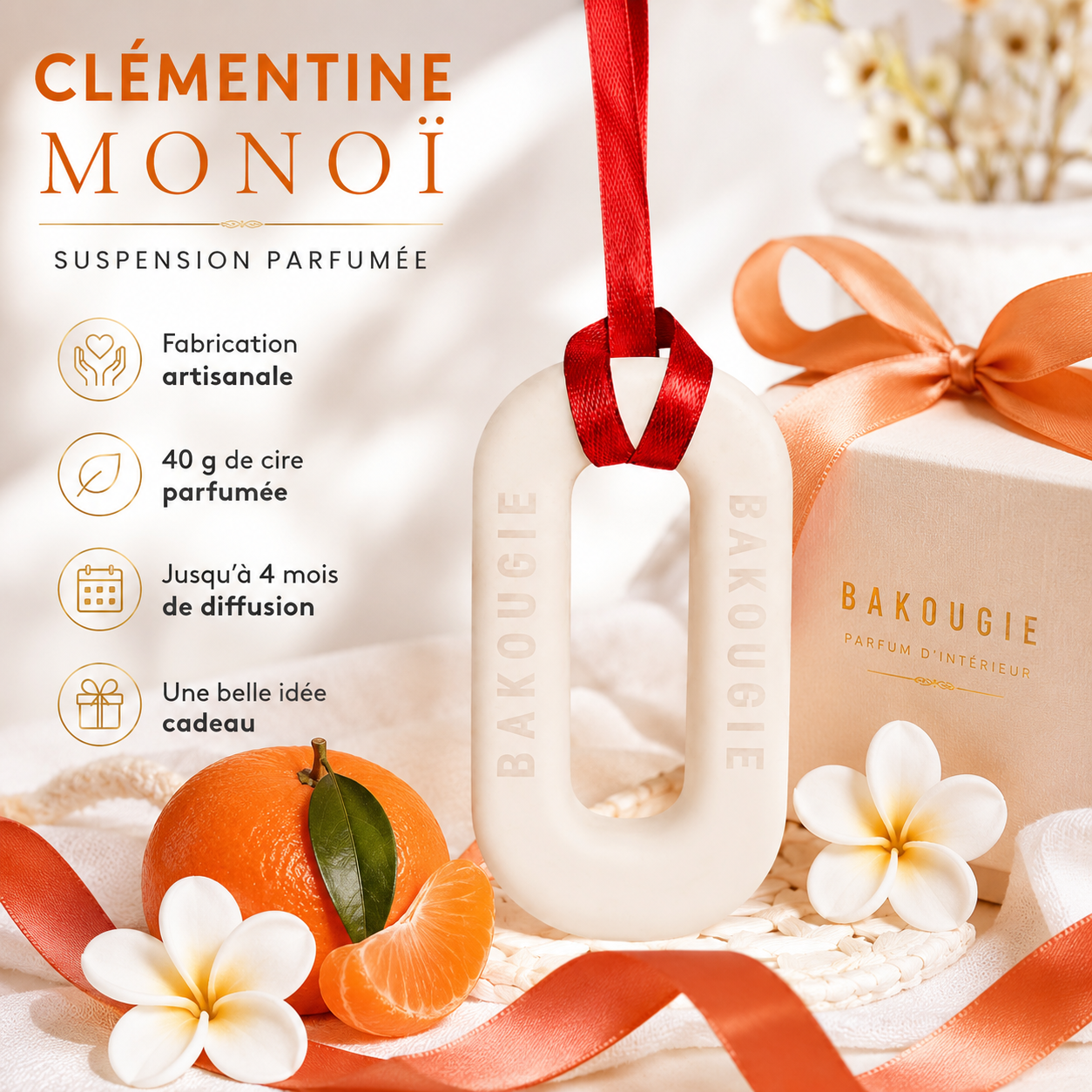 Suspension parfumée Clémentine monoï Bakougie — vue complémentaire 8