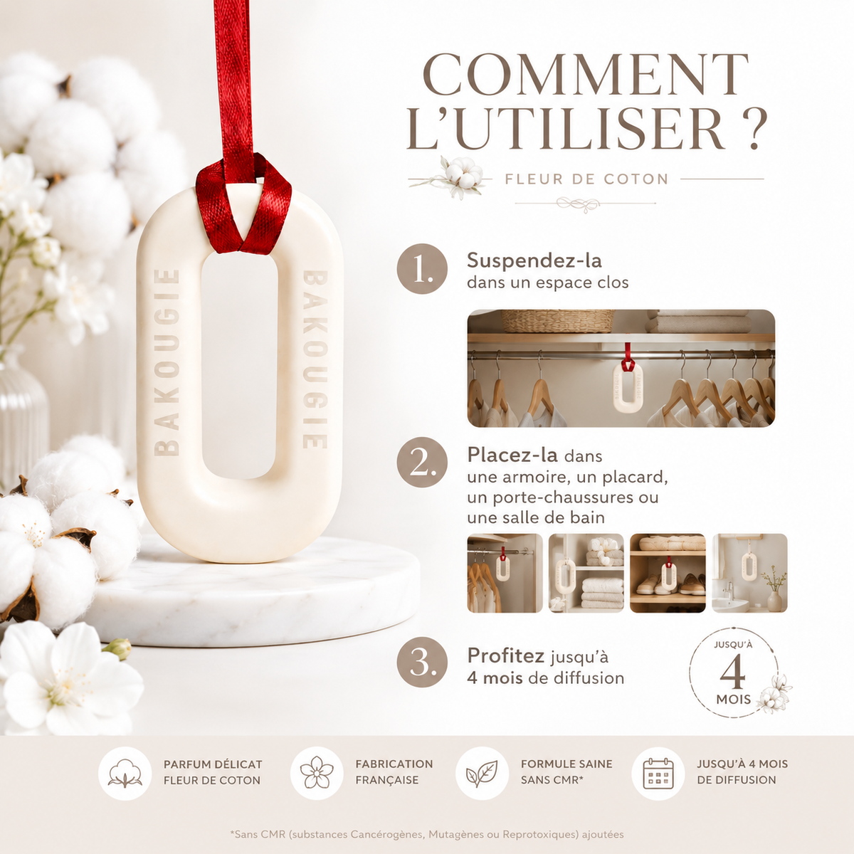 Suspension parfumée Fleur de coton Bakougie — vue complémentaire 5