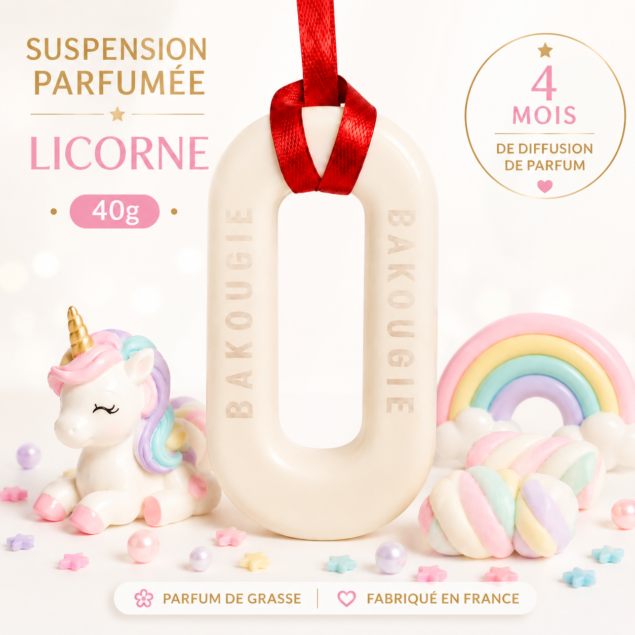 Suspension parfumée Licorne Bakougie — vue complémentaire 2