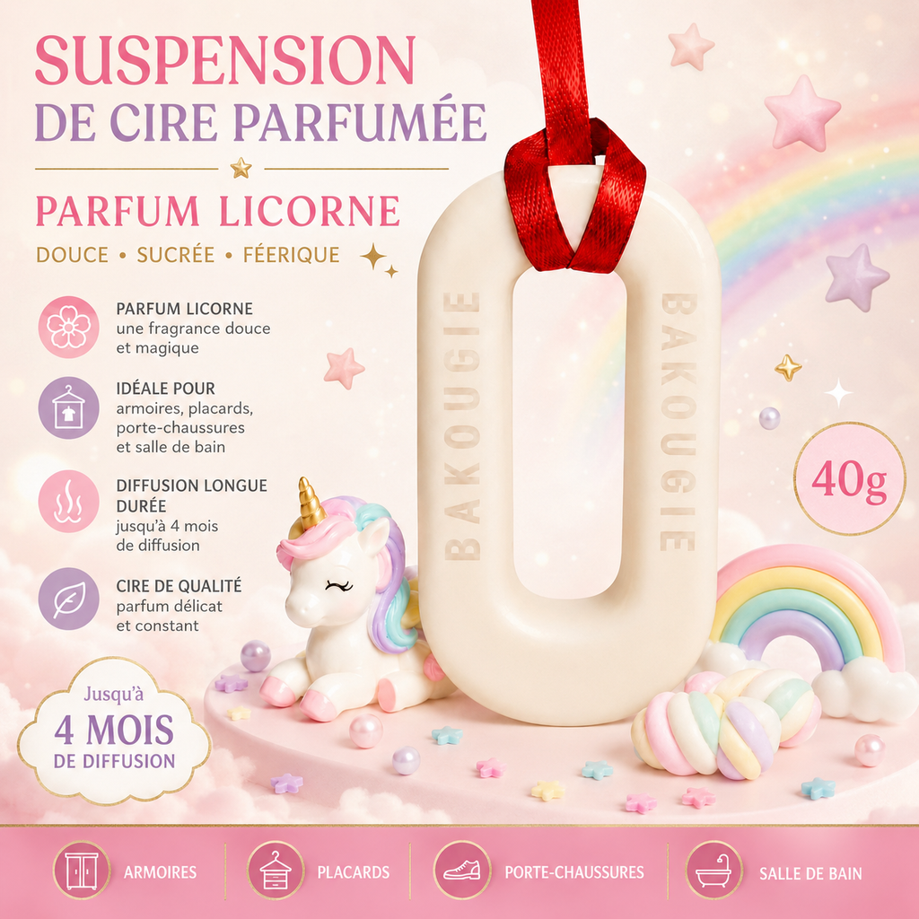 Suspension parfumée Licorne Bakougie — vue complémentaire 8