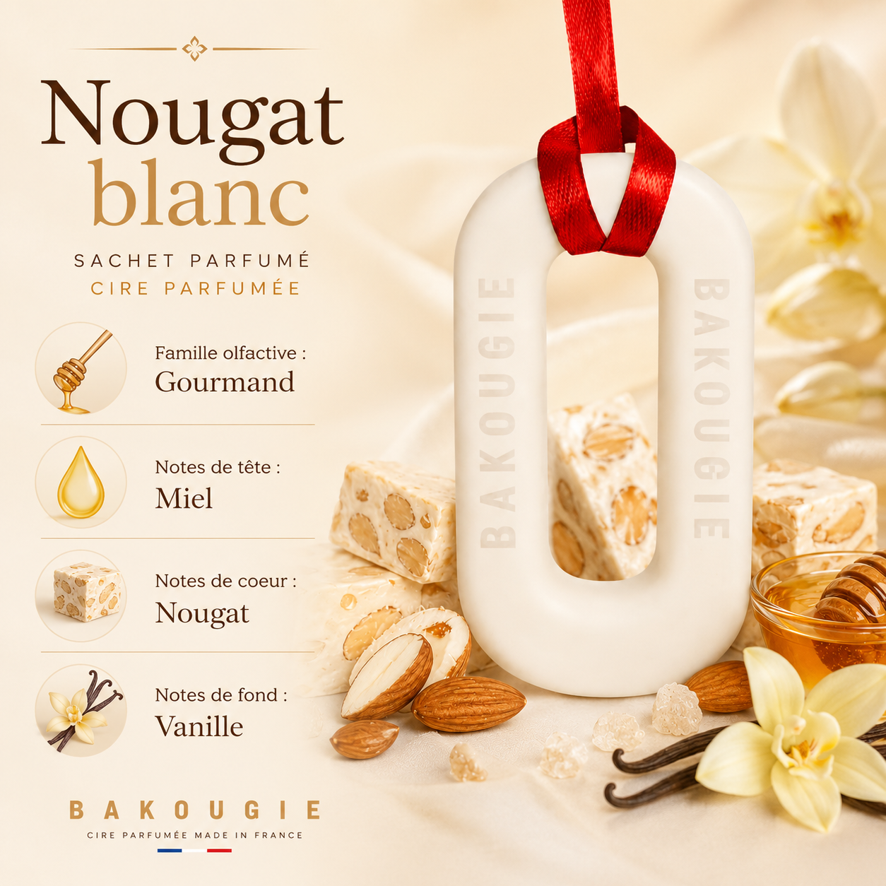 Suspension parfumée Nougat blanc Bakougie — vue complémentaire 6