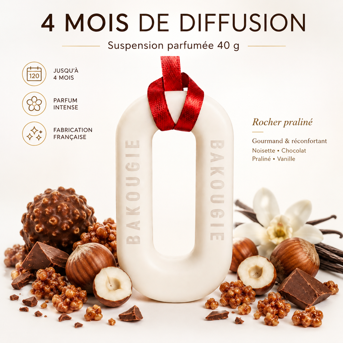 Suspension parfumée Rocher praliné Bakougie — vue complémentaire 2