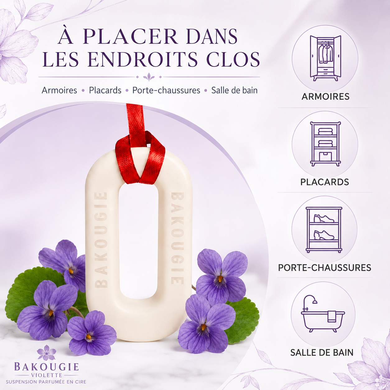 Suspension parfumée Violette Bakougie — vue complémentaire 7